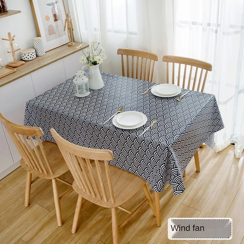 

Woven Table Cloth PVC Waterproof Oilproof Anti-pollution Tablecloth Kitchen Decorative Rectangular Coffee Cuisine Tablecloth Map