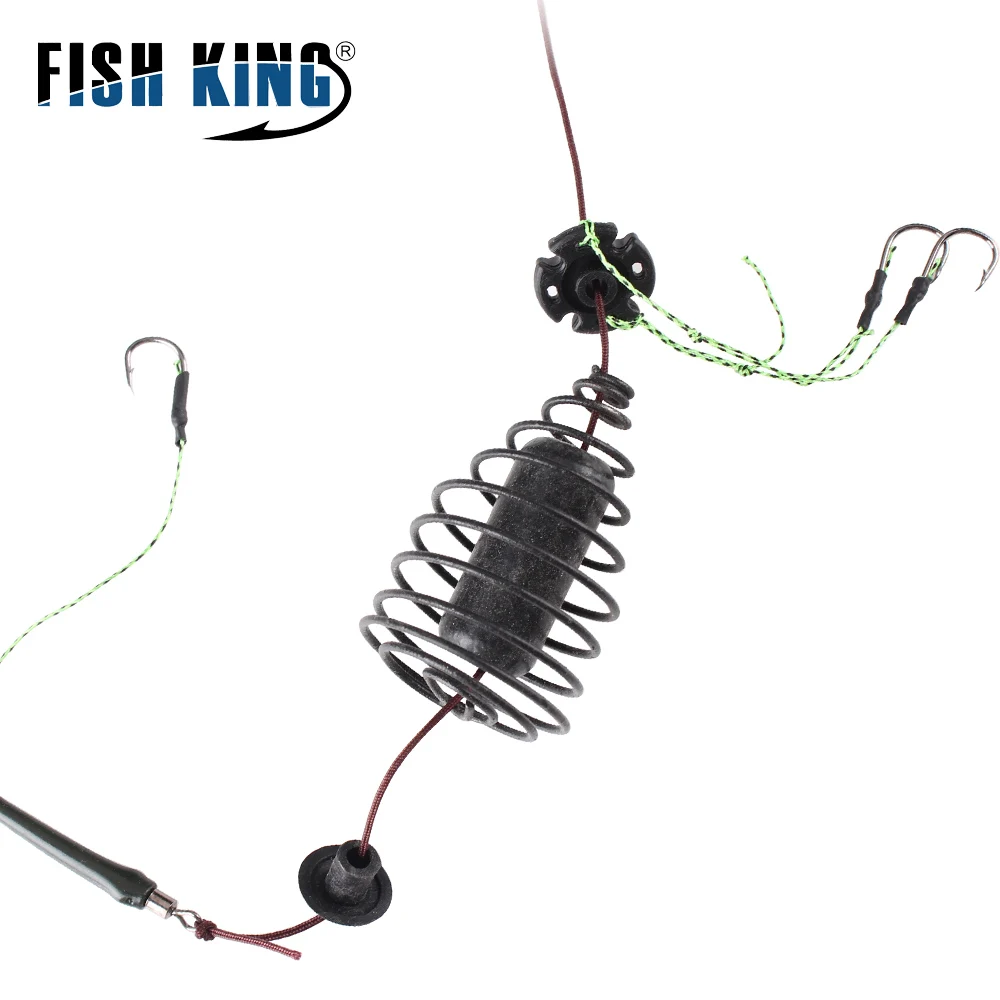 

FISH KING 1 шт. искусственная приманка, кормушка для рыбной клетки, для ловли карпа, с проволочным крючком, используется для рыболовных снастей