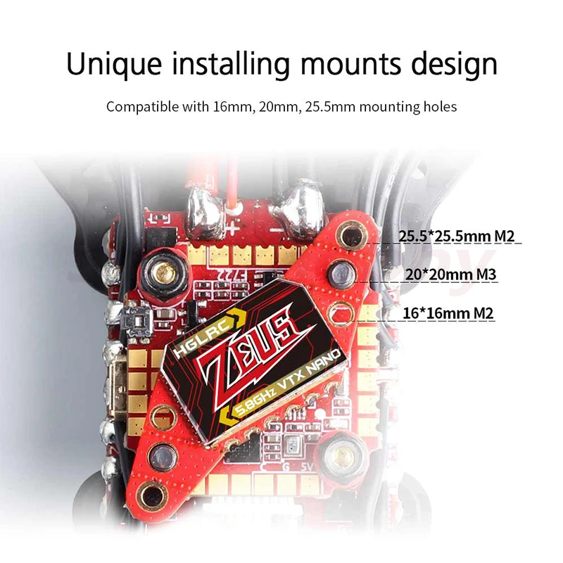 новый hglrc zeus nano vtx 350 мвт fpv 58g 24g 40ch встроенны