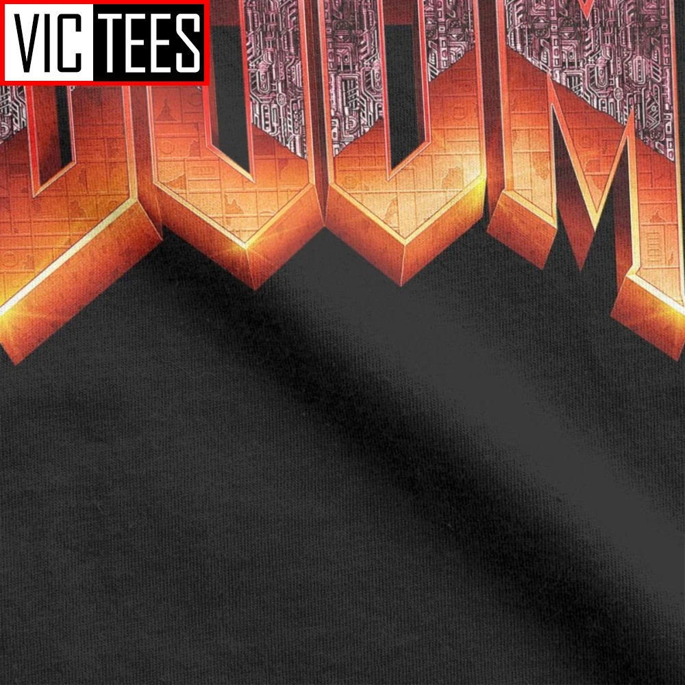 Design T shirt Doom Game Men Natural Cotton Short Sleeve Shirt Fashion Teenage Unique Shirts | Мужская одежда