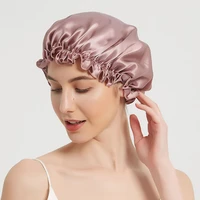 100 mulberry silk night sleeping cap bonnet hats for women hair wrap with elastic band 19 momme