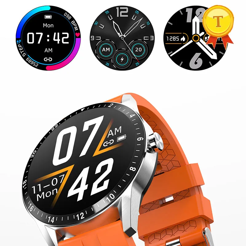 

Смарт-часы мужские с поддержкой Bluetooth, пульсометром и сенсорным экраном