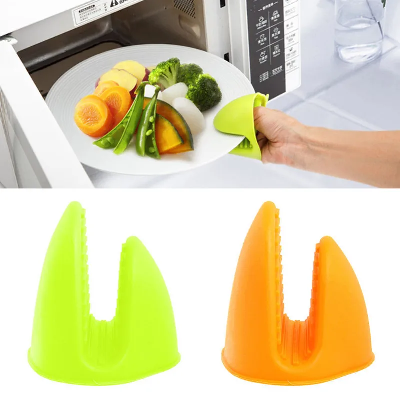 Силиконовые термостойкие перчатки с зажимами 1 шт. изоляционные Нескользящие