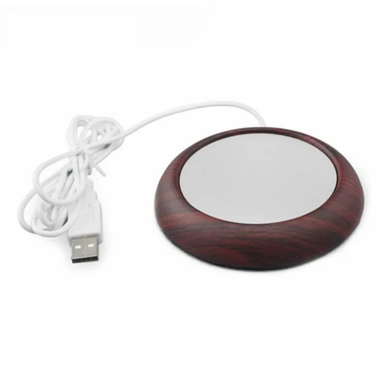 style B Hoomall 1 шт., USB подогреватель чашек из древесины, портативный коврик для кружек для напитков, электрический подогреватель кружек - Цвет: style B