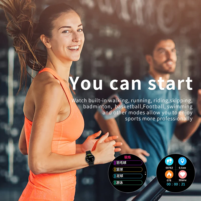 Wearpai C009 полностью умные часы с сенсорным экраном для Android iOS IP68 Водонепроницаемый
