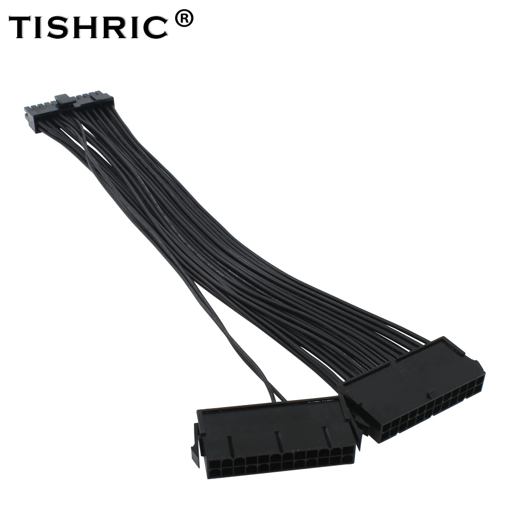 TISHRIC PC Block Synchronizer 24 Pin Power Supply Adapter ATX 20+4 24Pin Dual Psu Extension Cable | Компьютеры и офис