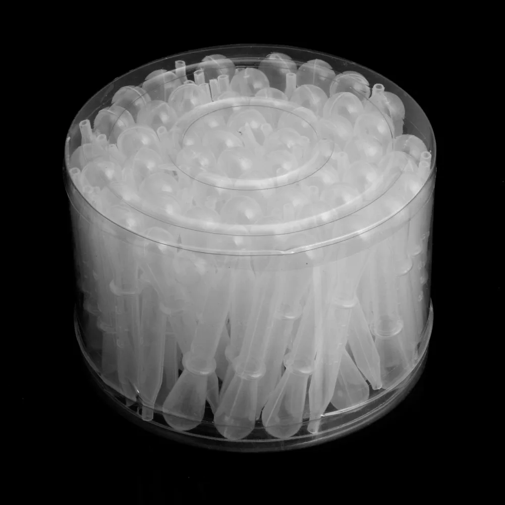 

100 Disposable Plastic Airbrush Paint PIPETTE EYE DROPPERS Transfer Liquids Mix