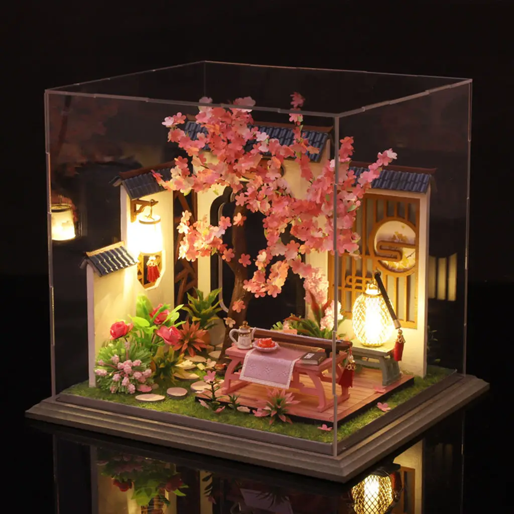 

DIY Wooden Dollhouse Miniature Furniture Dollhouse Birthday Gift for Kid