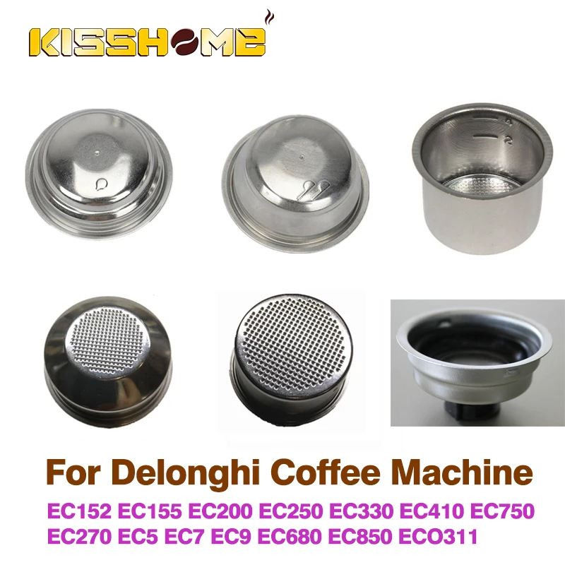 Filtro de Café Cesta de Filtro de Camada Dupla para Máquina de Café Semi-automático de Café Universal com 51mm Única Delongi Acessório –