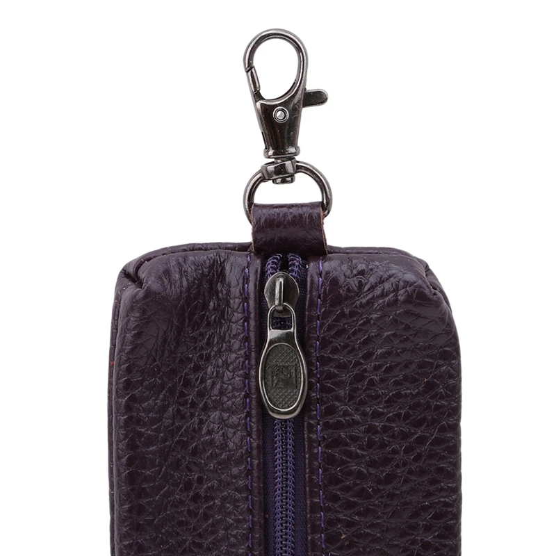

Key Case Pouch Bag Wallet Keychain Holder Organizer Cow Split Pu Men Women Fashion Pillow Car Housekeeper Solid Unisex