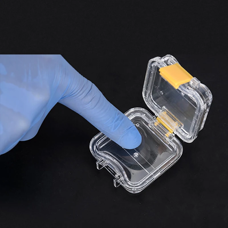 50Pcs/Lot Dental Tooth Box with Film Clear Plastic Denture Storage Case Membrane |