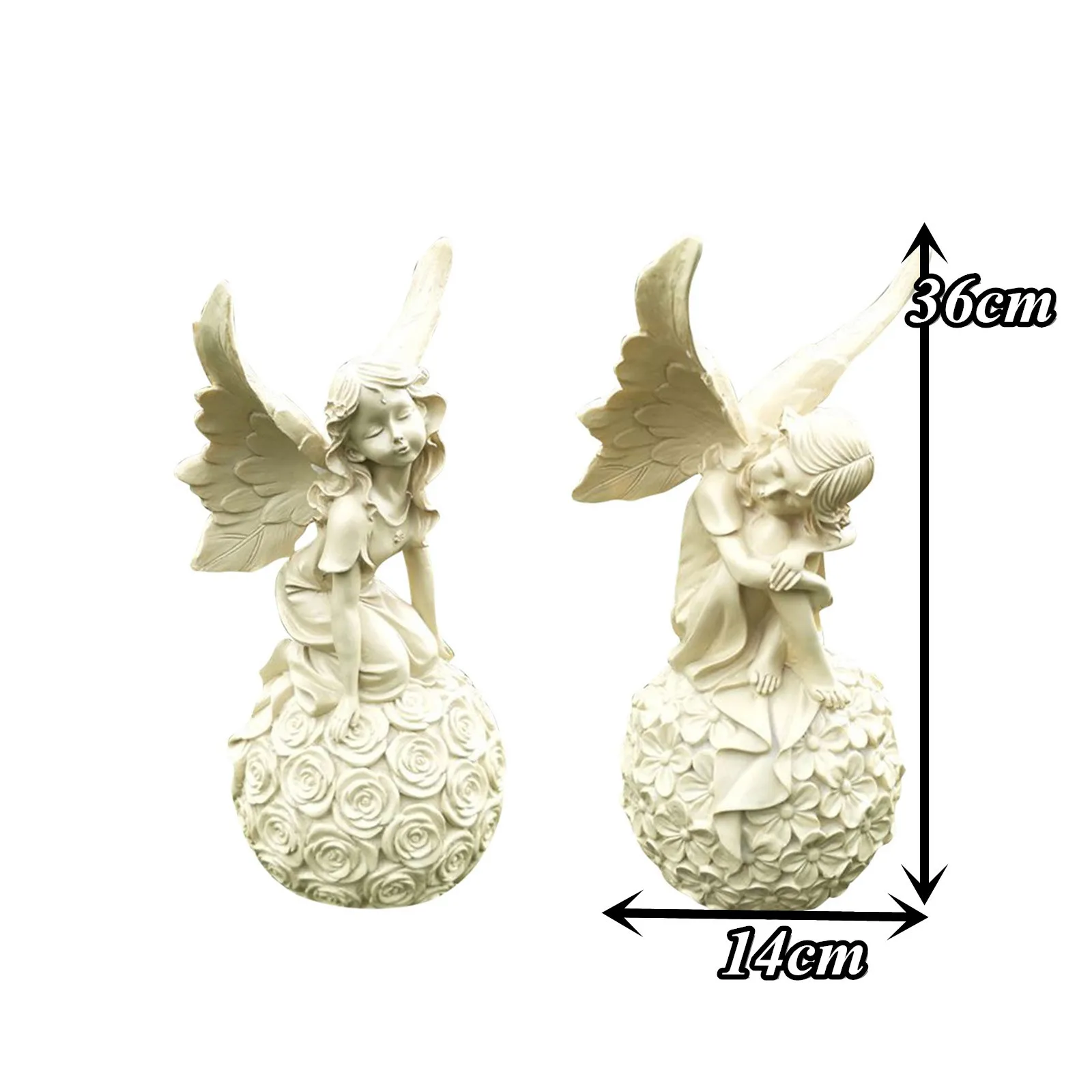 

Angel Sculpture Desktop Decoration, Flower Fairy Statue Resin Decoration Artwork For Home Garden Outdoor Girl Figurines Craft