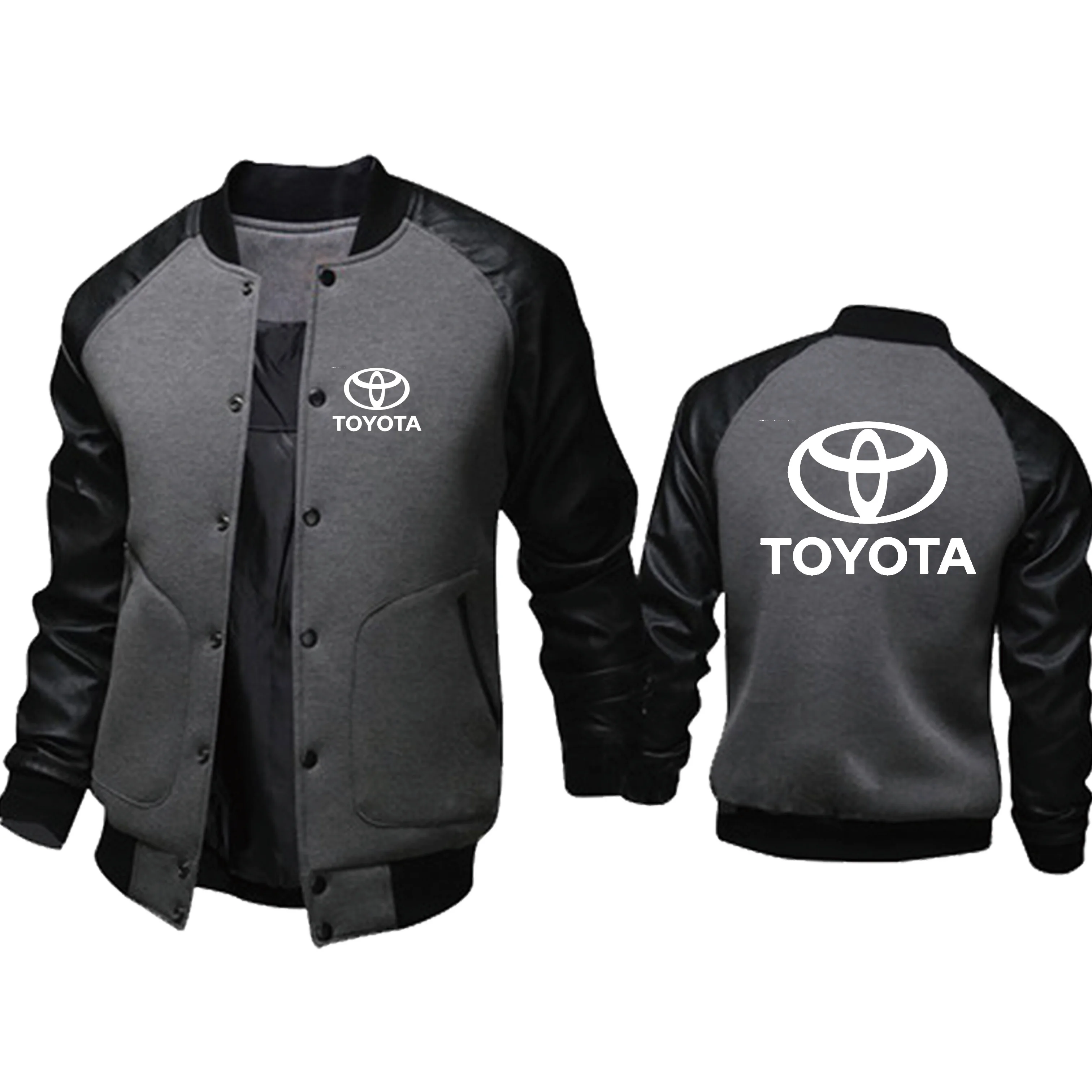 

Spring Autumn Men's pullover Toyota car logo printing Fashion Solid color Men's jackets hip hop Casual Men's Wear Sweatshirt