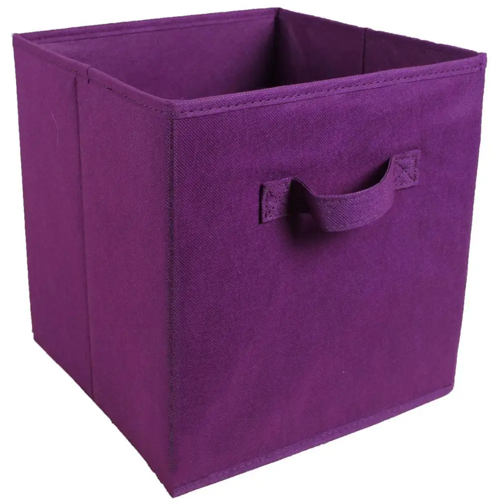 27x27x28cm Нетканый тканевый складной шкаф коробка для хранения игрушек органайзер для хранения одежды ящик для нижнего белья бюстгальтер носки с ручкой грудь - Цвет: 27x27x28cm