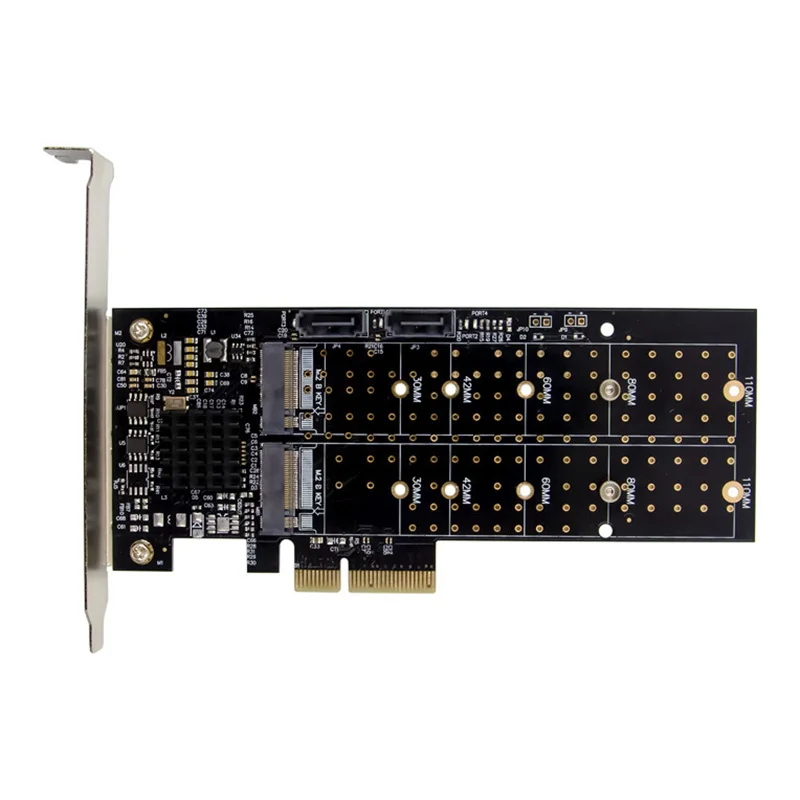 

PCI-E to SATA Expansion Card PCI-E X4 9230 SATA 3.0 RAID Array Expansion Card SATA 6G NGFF Conversion Card