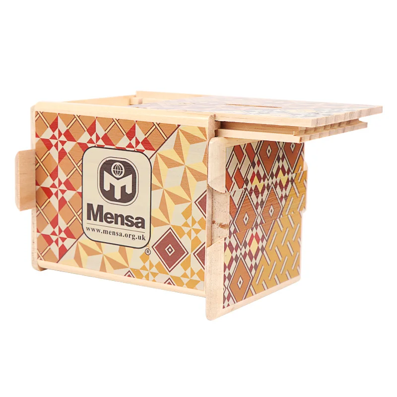 Mensa Japanese Coin Box Wooden Compartment Magic Trick Brain Teaser Logic Educational Puzzle Kids Wood Toy Gift|Пазлы| |