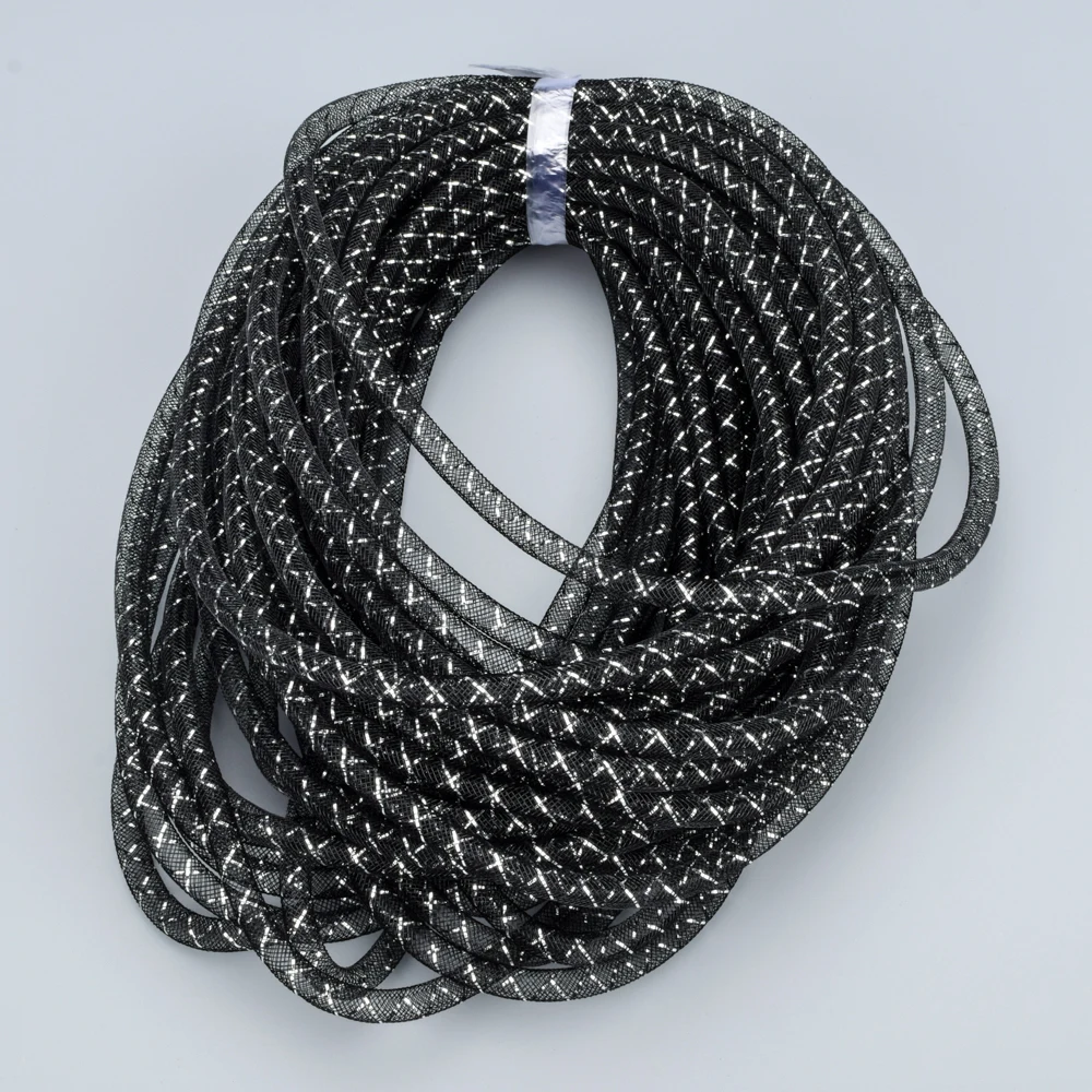 Сетчатый шнур диаметром 8 мм трубка для браслета разноцветная пластиковая