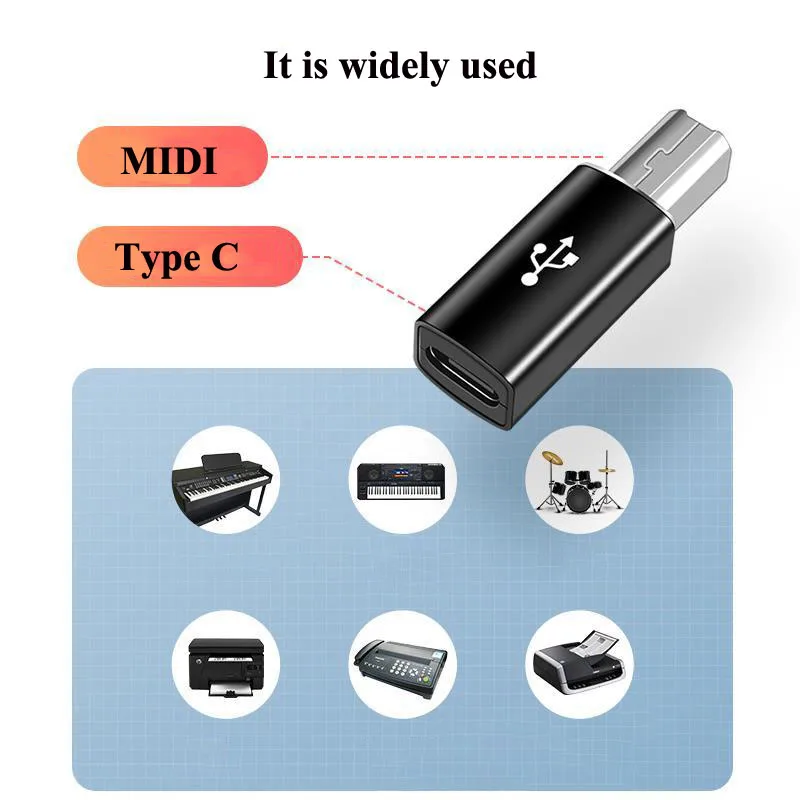 USB C Female для Тип B Midi-адаптер ноутбука планшет MacBook Pro / Air портативный лазерный