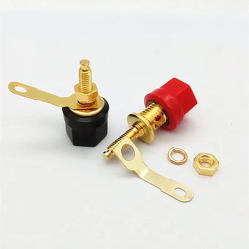 

20pcs Hex Head Terminal Speaker Amplifier Screw Binding Posts for 4mm Banana Plugs Sockets Connector Gold plated