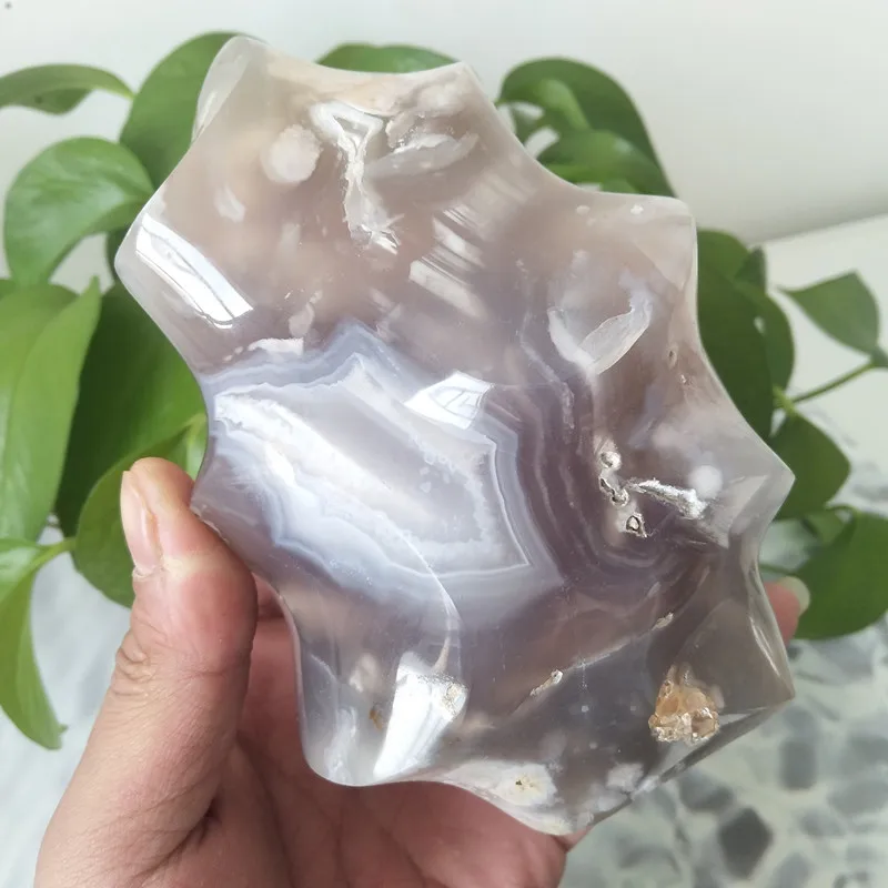 

Natural Sakura Agate Flame Mineral Stone Chakra Healing Meditation Room Decoration Amulets and Mascot Crystal Point