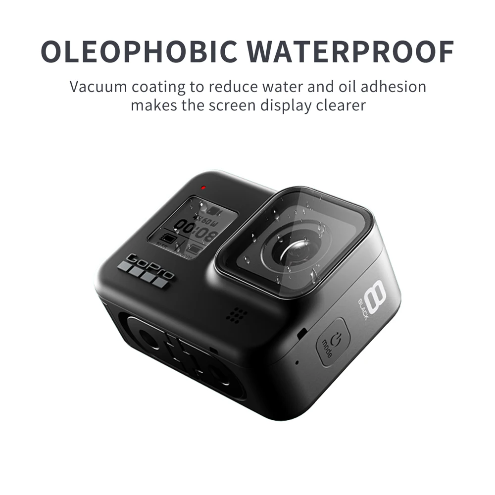 Защитное стекло SHOOT закаленное для камеры Gopro Hero 8 Blcak ЖК-экран защитная пленка GoPro