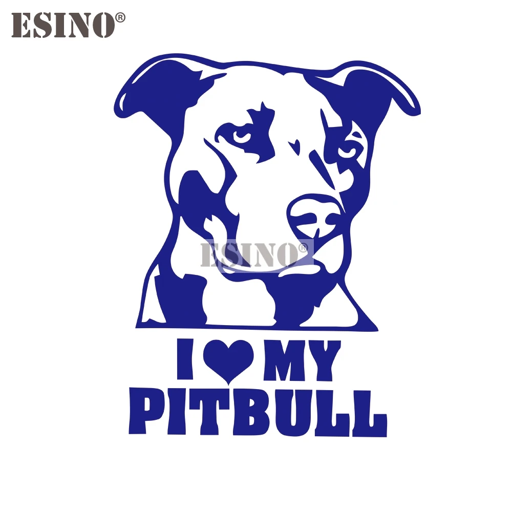 Автомобильный Стайлинг забавная наклейка I Love My Pitbull автомобильная мультяшная