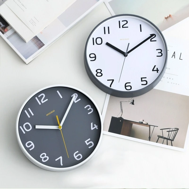 Маленькие настенные часы декор для гостиной двухцелевые настольные бесшумные 3d