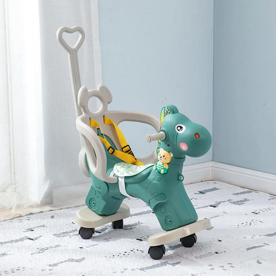Дети Сияющие 2 в 1 животные качающиеся лошади Детские лошади Stroller1-6Y многофункциональные кресла-качалки Троянские игрушки для детского подарка