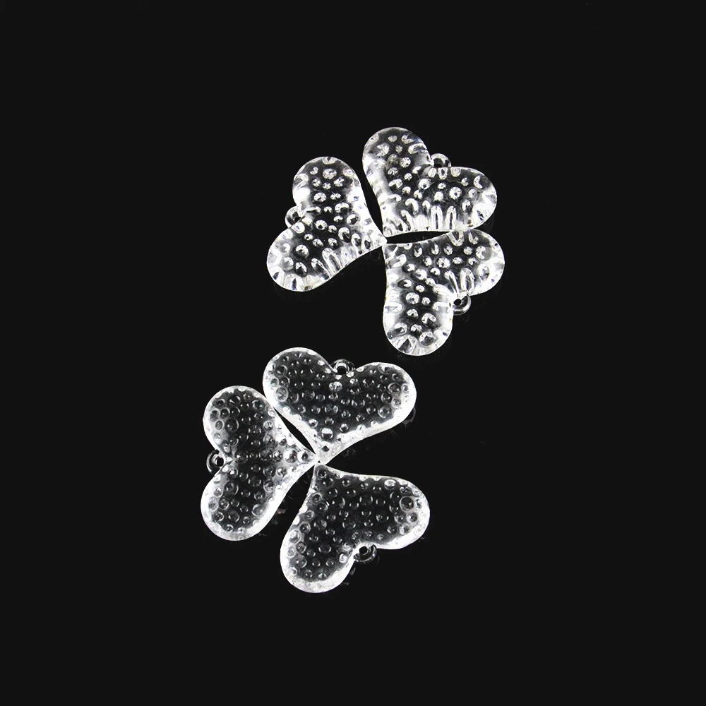 Акриловые сердца граненые бусины с фокусным расстоянием 25 мм x 35 40 шт кулон