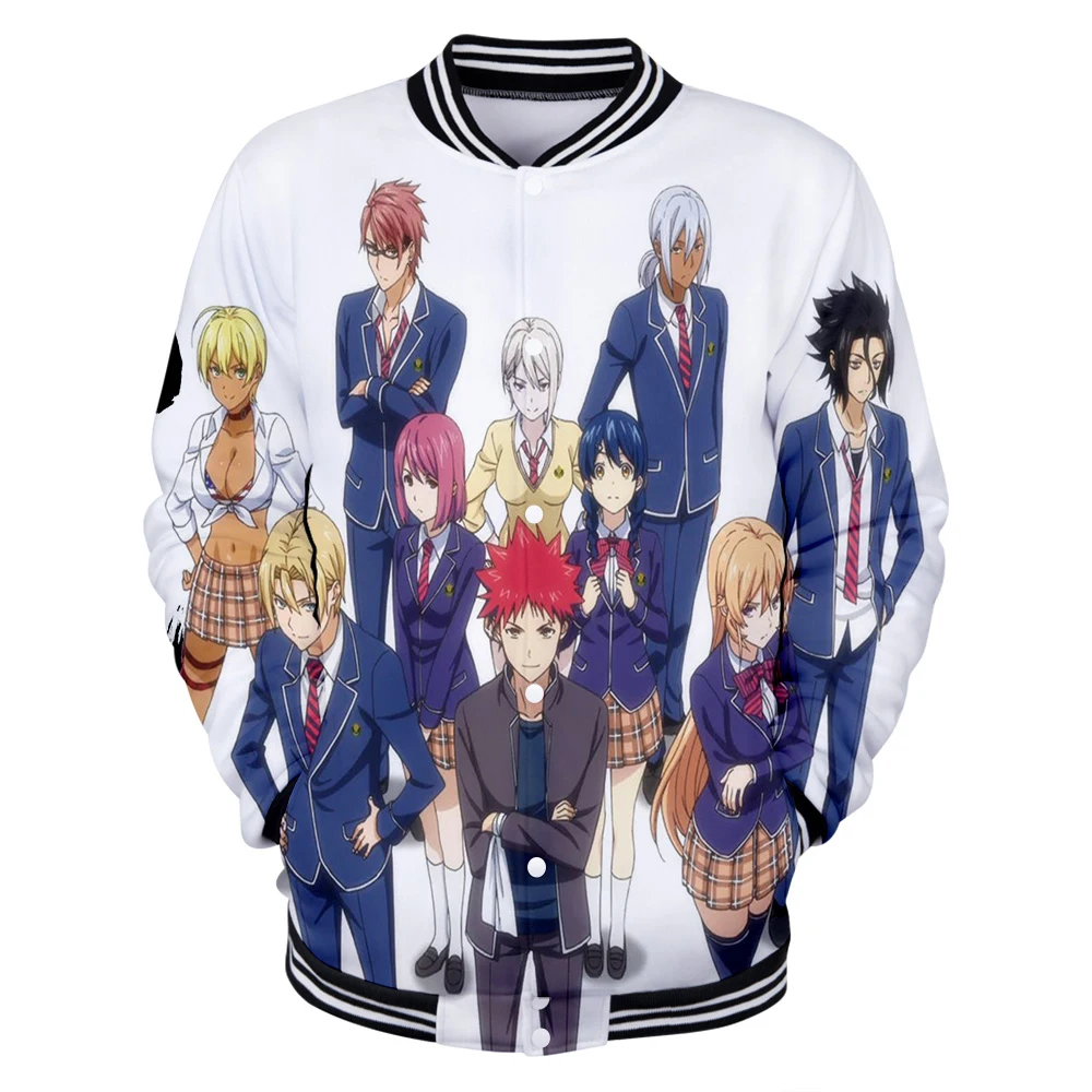 Пищевые войны Shokugeki no Soma куртка уличная Удобная бейсбольная модная с длинным