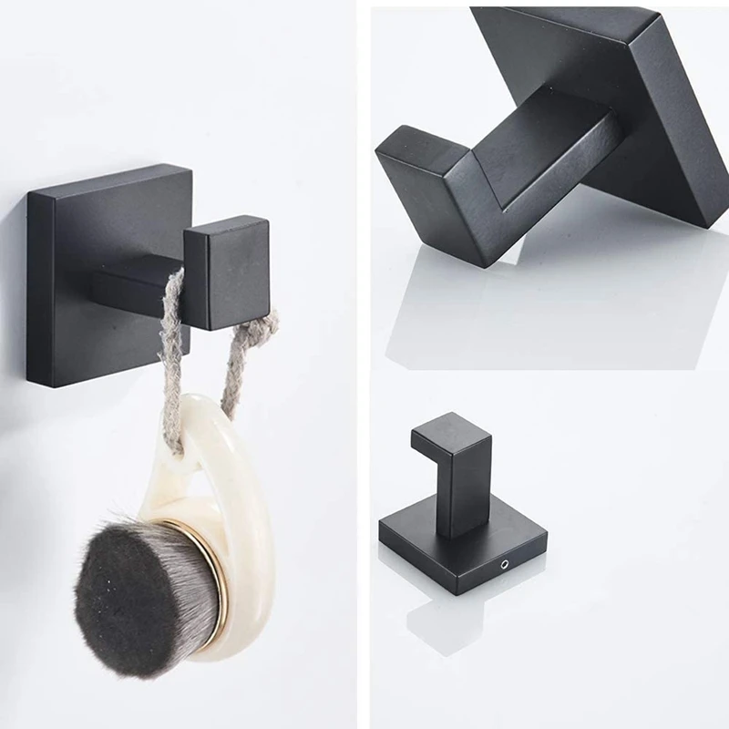 

304 Stainless Steel Bathroom Hardware Set 4 Piece Bathroom Hardware Accessories Set Wall-Mounted Towel Rack Towel Rack Hook Toil