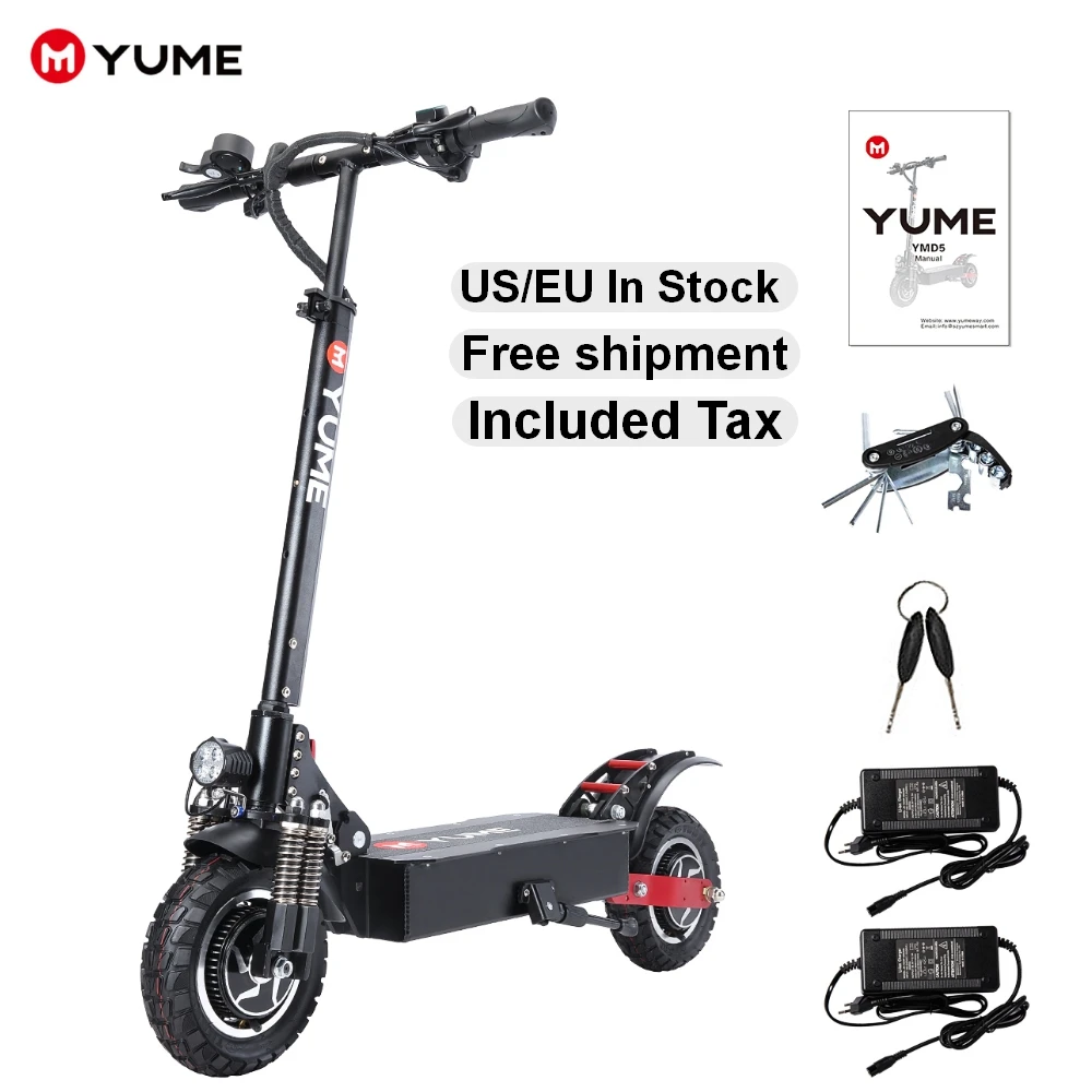 YUME D5 52 в 2400 Вт до 40 км и миль час внедорожные шины е скутер способный преодолевать