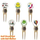 Инструмент для ремонта Golf Divot, магнитный металл с шариковыми марками, уличные аксессуары, тренировочные инструменты, оптовая продажа, Прямая поставка