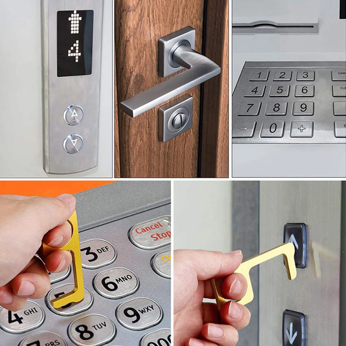 Кнопка лифта бесконтактный инструмент для открывания дверей безопасная дверная