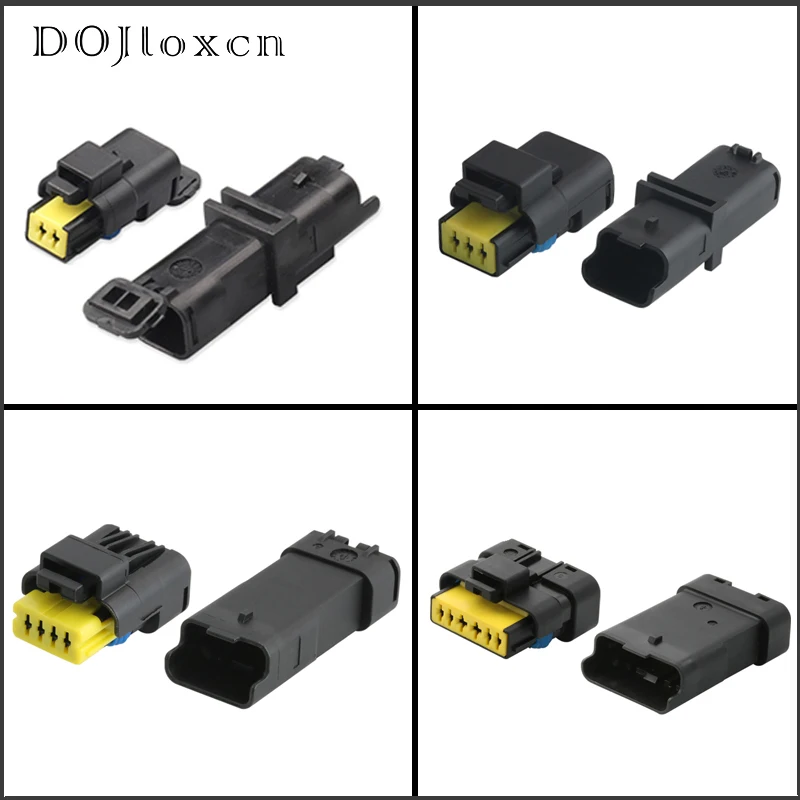 

1 Set 2 3 4 6 Pin 1.5mm Waterproof Wiring Plug 211 PC042S4021 Automotive Electric Male Female Black Connector DJ7037A-1.5-11/21