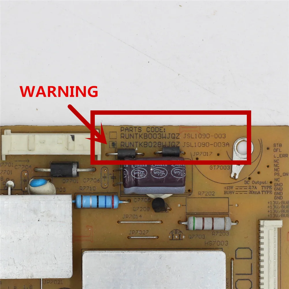 RUNTKA720WJQZ JSI-401403A плата поддержки питания XX профессиональные ТВ части оригинальный