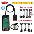 2021 obd2 диагностические инструменты для delicht 2018.R0 2017.R3 с генератором ключей VD DS150E CDP obd2 сканер + 8 шт. автомобильных кабелей + 8 шт. кабелей для грузовиков