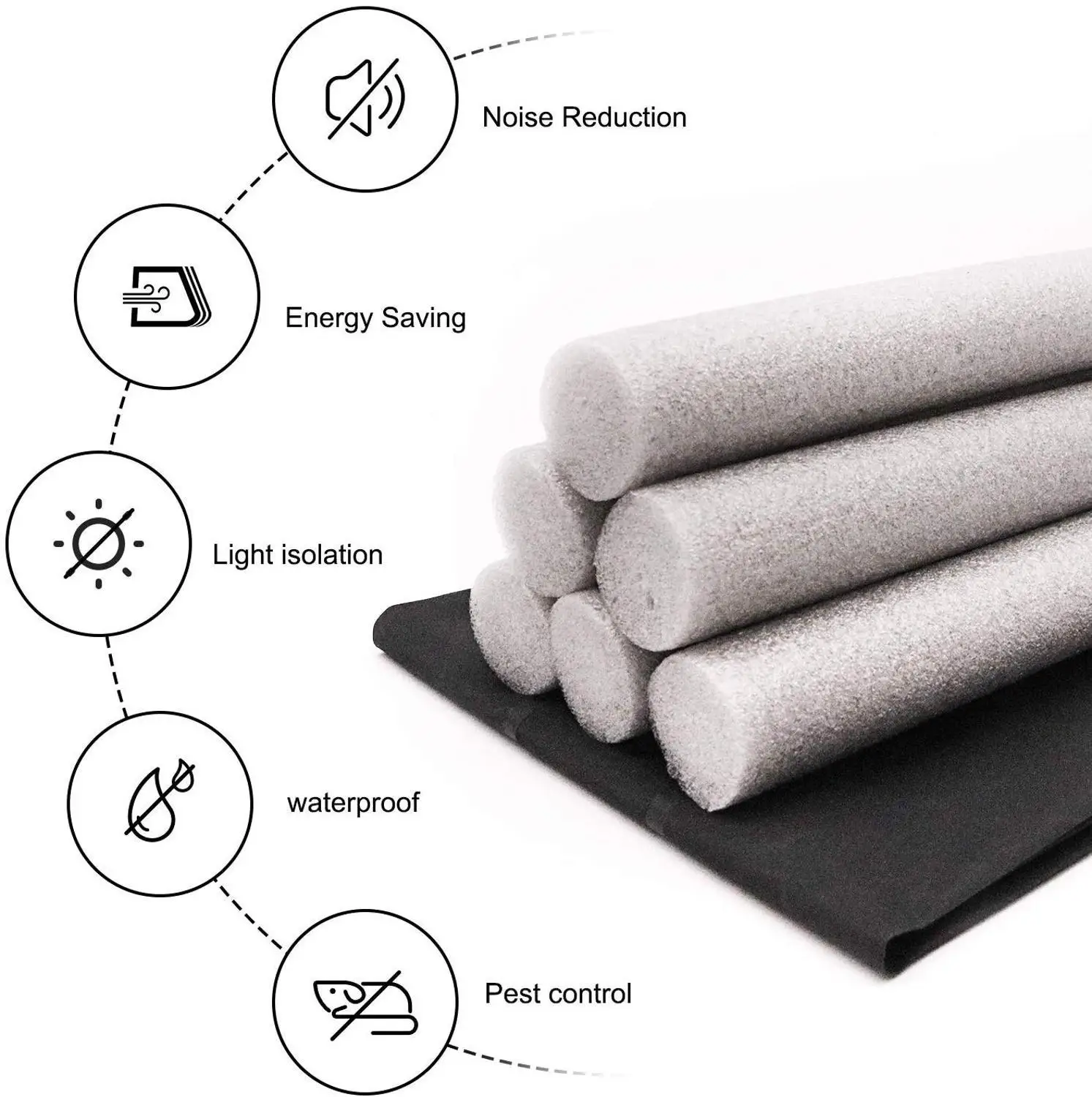 

Flexible door bottom sealing strip sound proof noise reduction under door draft stopper dust proof window weather strip