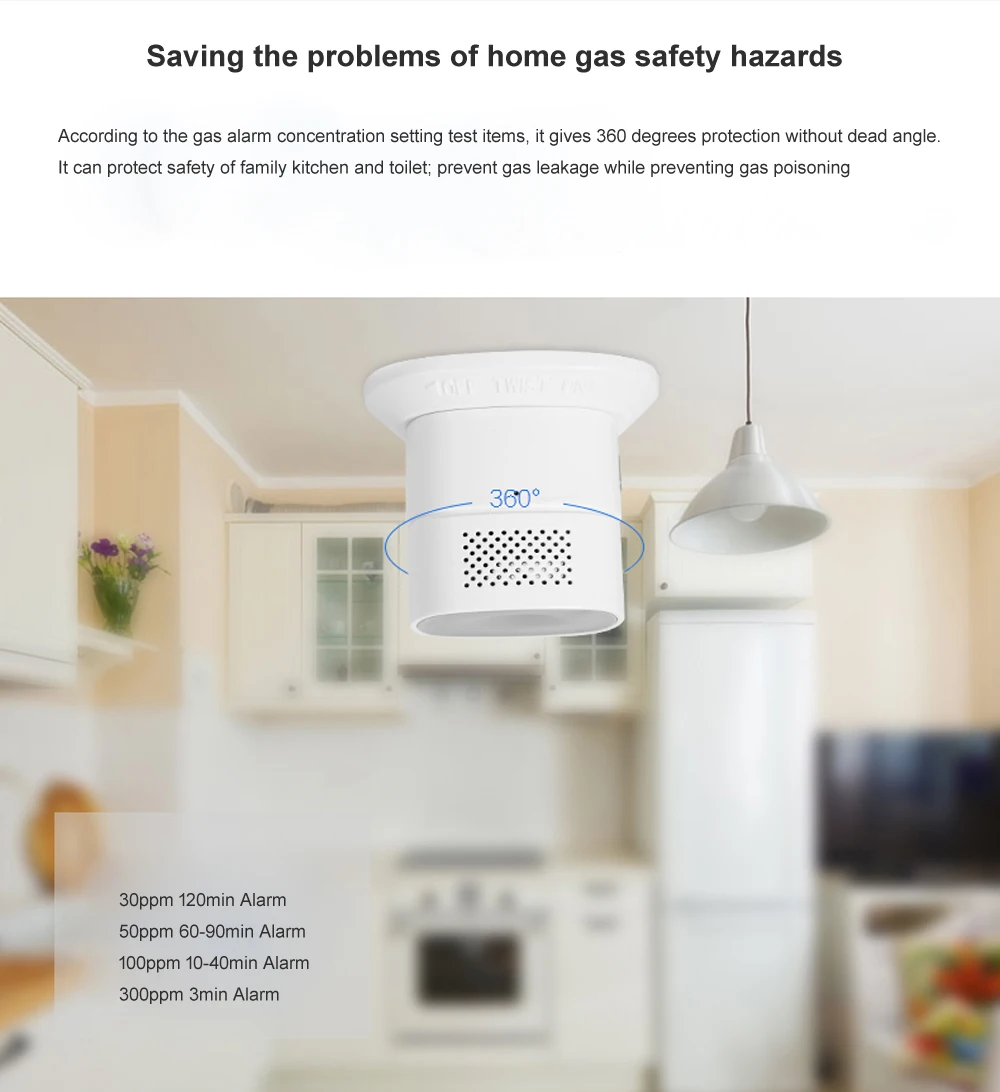 Heiman Zigbee 3.0 Carbon Monoxide Detector CO Gas Alarm Sensor Compatible With Zigbee2mqtt and Home Assitant & Ziptao Gateway images - 6