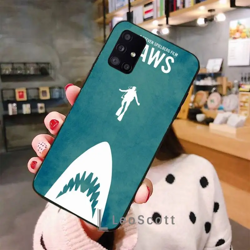 

Jaws Phone Case For Samsung A40 A31 A50 A51 A71 A20E A20S S8 S9 S10 S20 Plus note 20 ultra