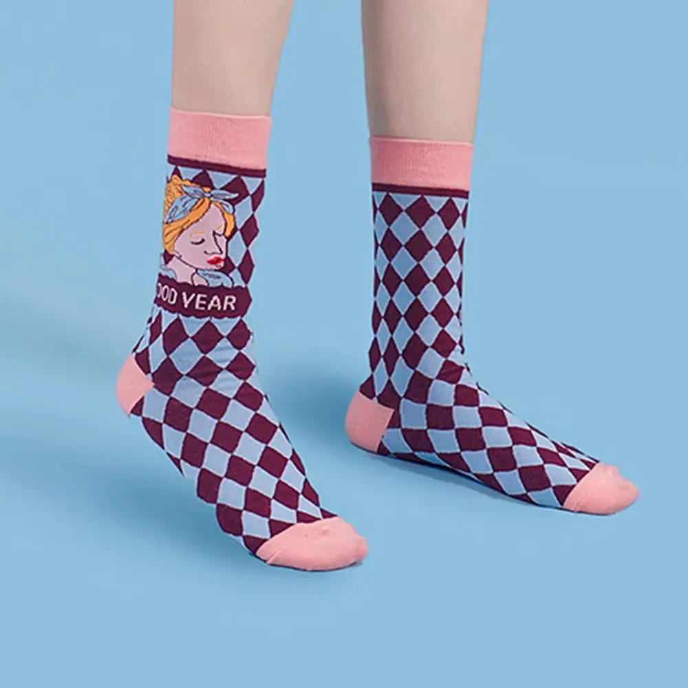 

Original Crew Street Fashion Creative Casual Idea Socks Tennis Racket Love Diamond Star Tiny Spot Shakespeare Circle Croissant