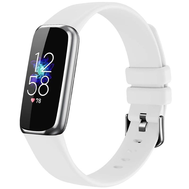 Силиконовый ремешок для Fitbit Luxe мягкий сменный модный однотонный спортивный