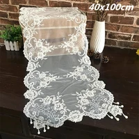 retro style handmade beading embroidered tea tablecloth tv dressing table runner wall cabinet cover cloth furniture decoration
