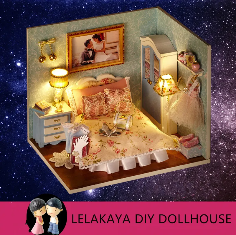 DIY милый кукольный домик счастливый момент ручная работа мебель миниатюрный лес