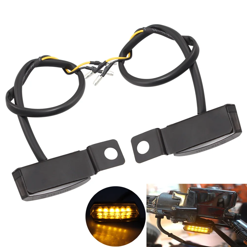 Motorcycle Mini LED Turn Signal Light Flowing Water Flash Blinker Indicator For Harley Cafe Racer Royal Enfield Ducati Models |