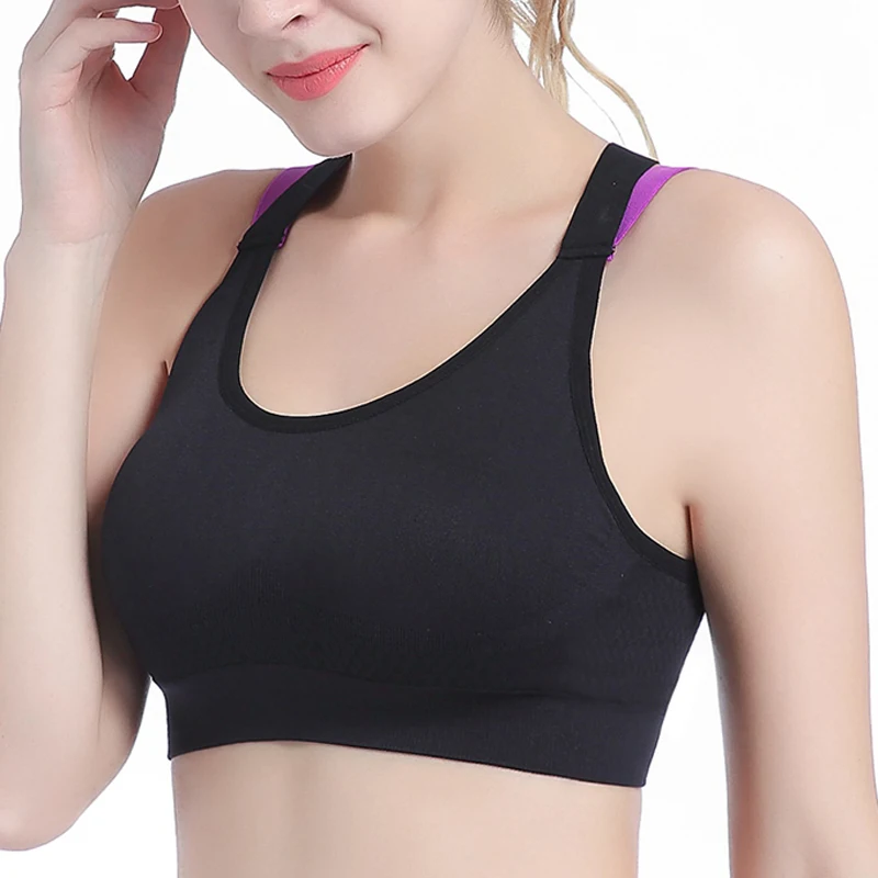 Women Sports Bra Breathable Top Shockproof Cross Back Push Up Workout For women Gym Running Jogging Yoga Fitness Bra#2L5 | Спорт и