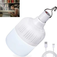 90w rechargeable portable led light dimmable led bulb rechargeable emergency light bulb hook night light outdoor camping lantern