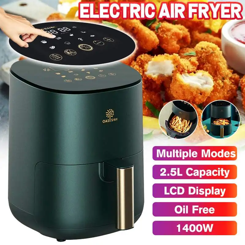 

1400W 2.5L Electric Air Fryer Oven Intelligent Deep Airfryer without Oil Home Healthy 360° Baking Cooker Home Cooking Machine