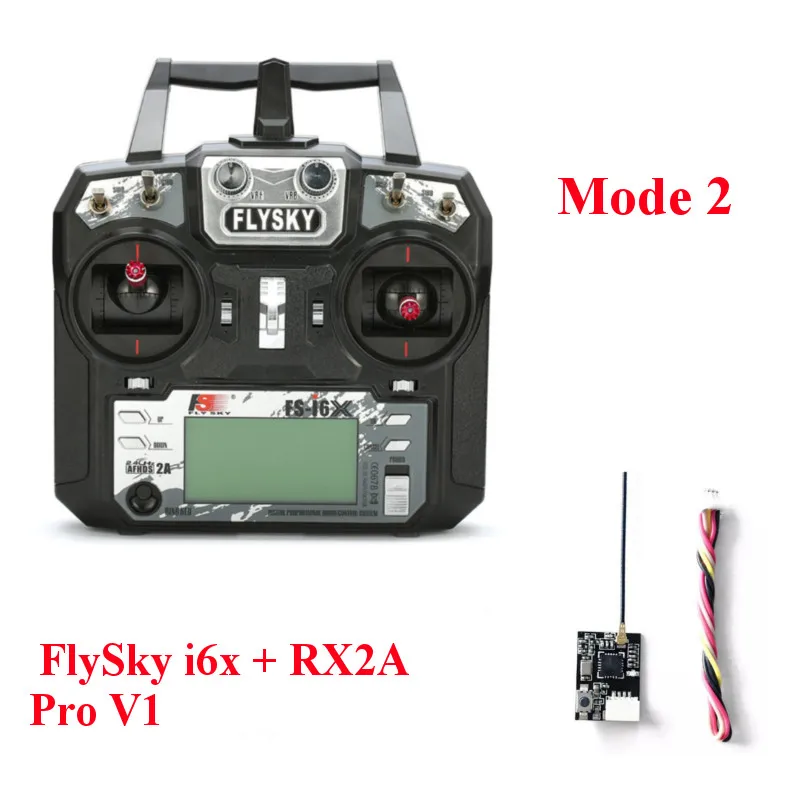 FLYSKY FS-i6X i6X 10CH 2,4 ГГц AFHDS 2A передатчика радиоуправляемой модели к компьютеру с X6B iA6B A8S приемник для RC Qaud небольшой гоночны - Цвет: Mode 2 RX2A Pro V1