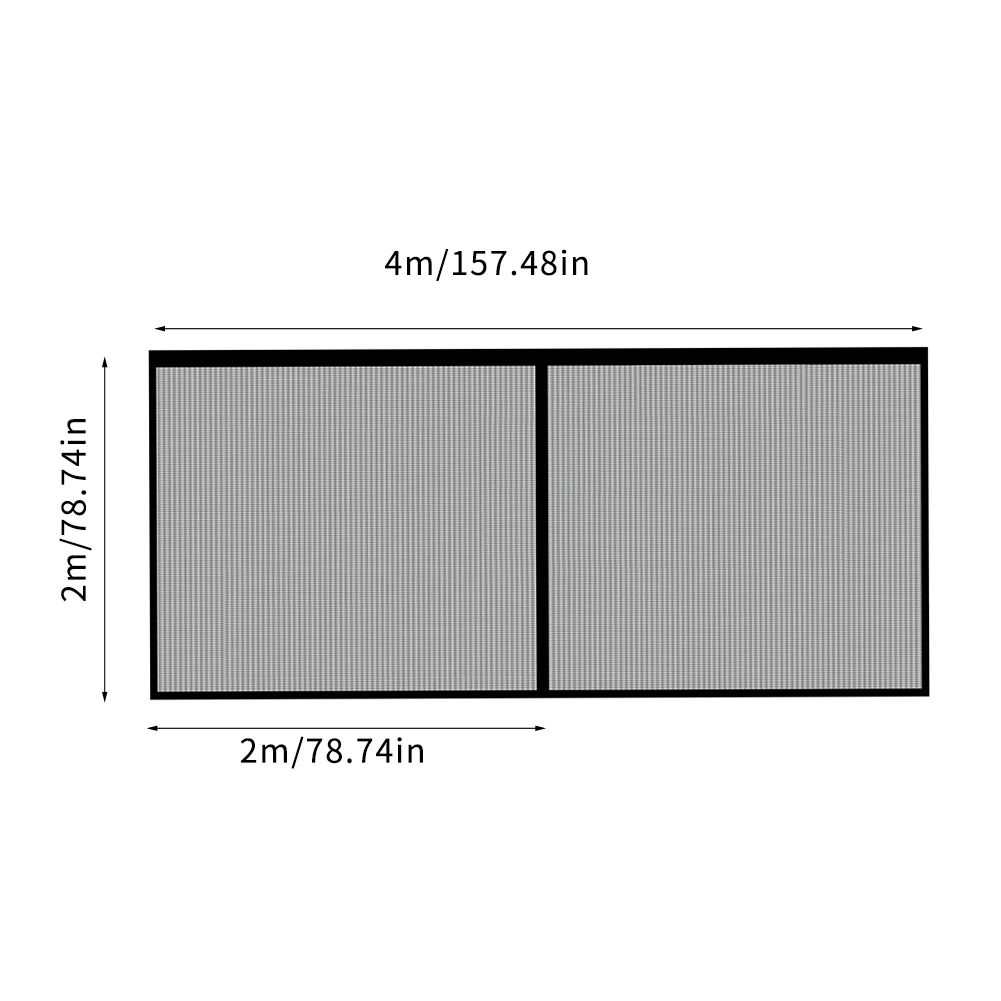 

Garage Door Screen Removable Insect Magnetic Screen Retractable Fiberglass Hands Free DIY Net For Kitchen Window Home Protector